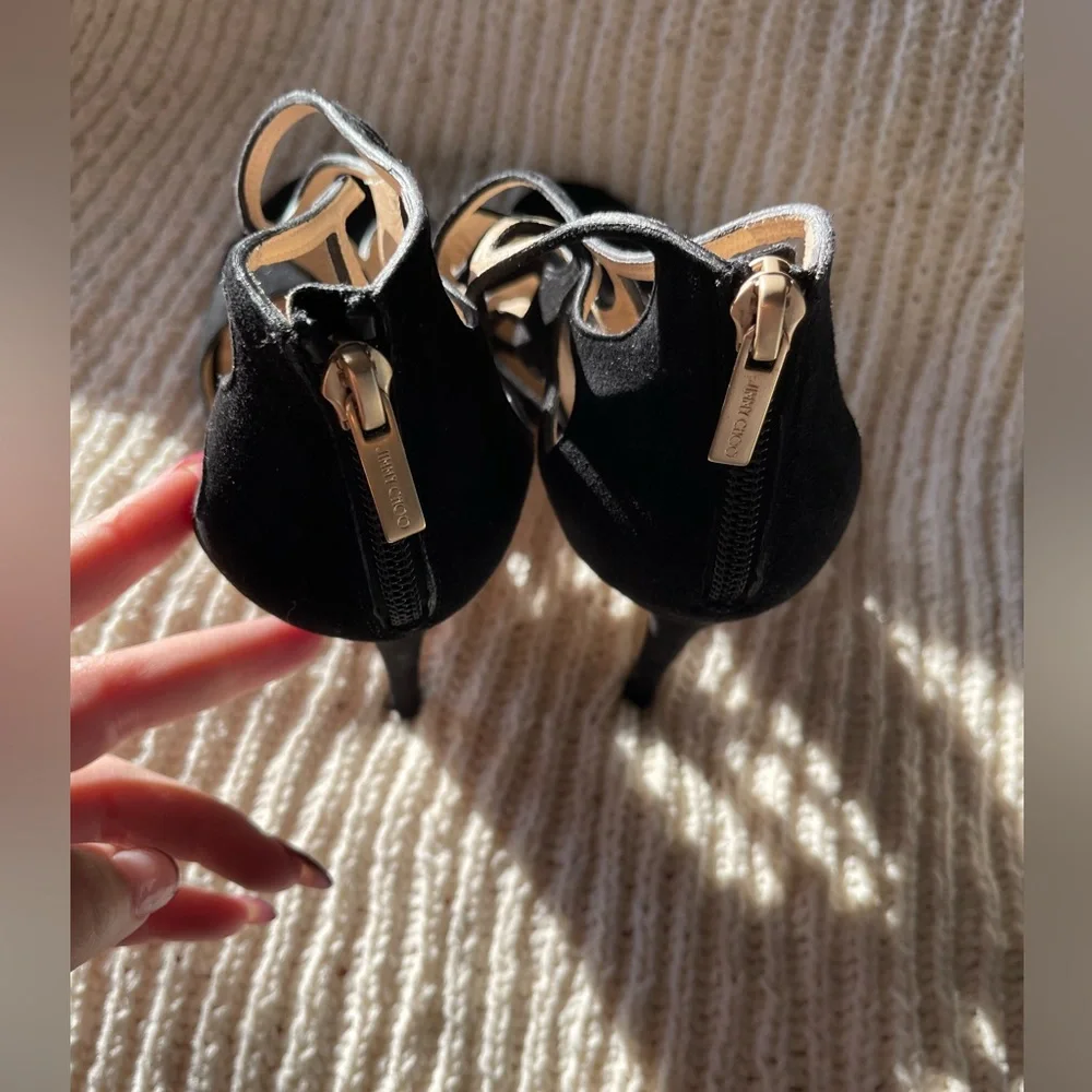 Jimmy Choo suede cutout heels. - Picture 4 of 6